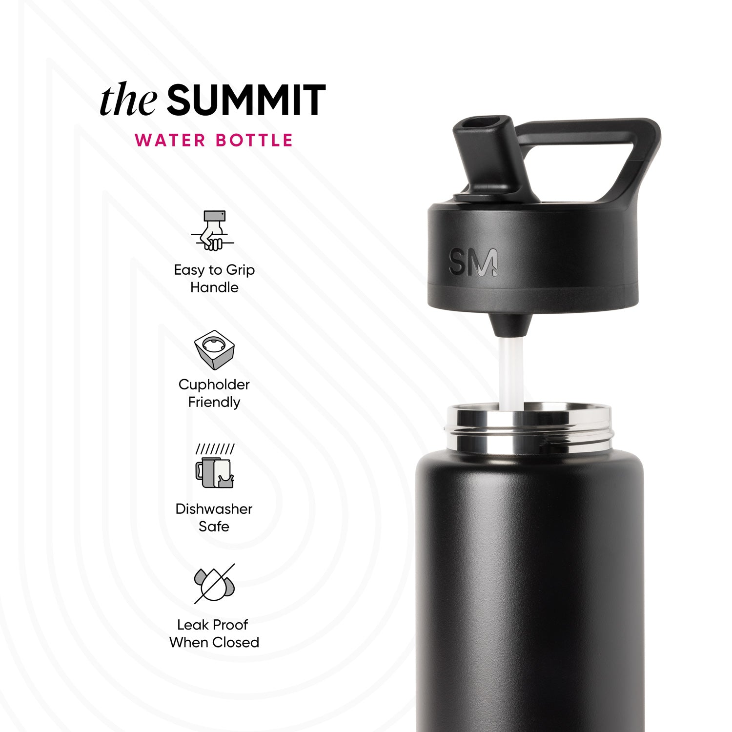 Summit Water Bottle with Straw Lid - Image 4